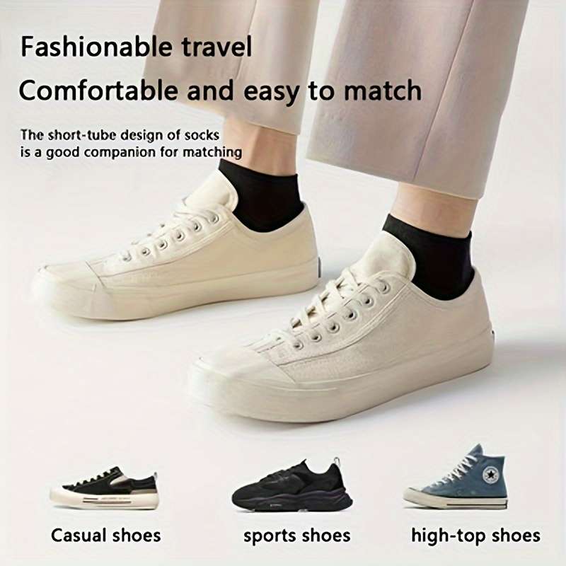 10 Pairs Black One Size High Elastic Socks
