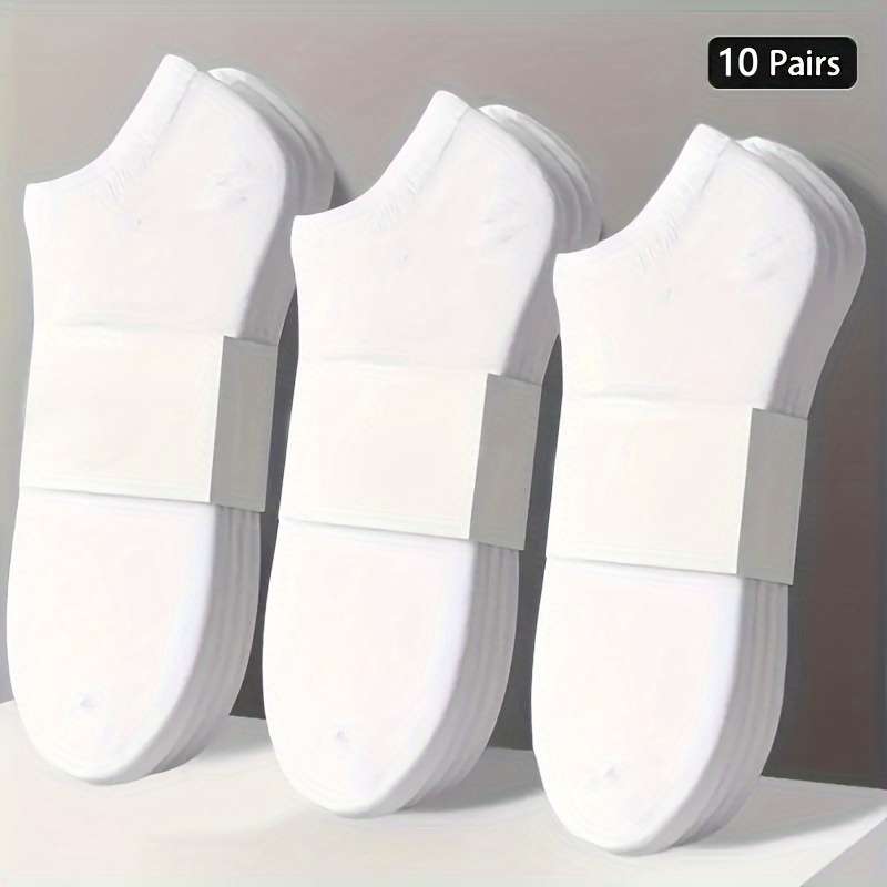 10 Pairs Black One Size High Elastic Socks