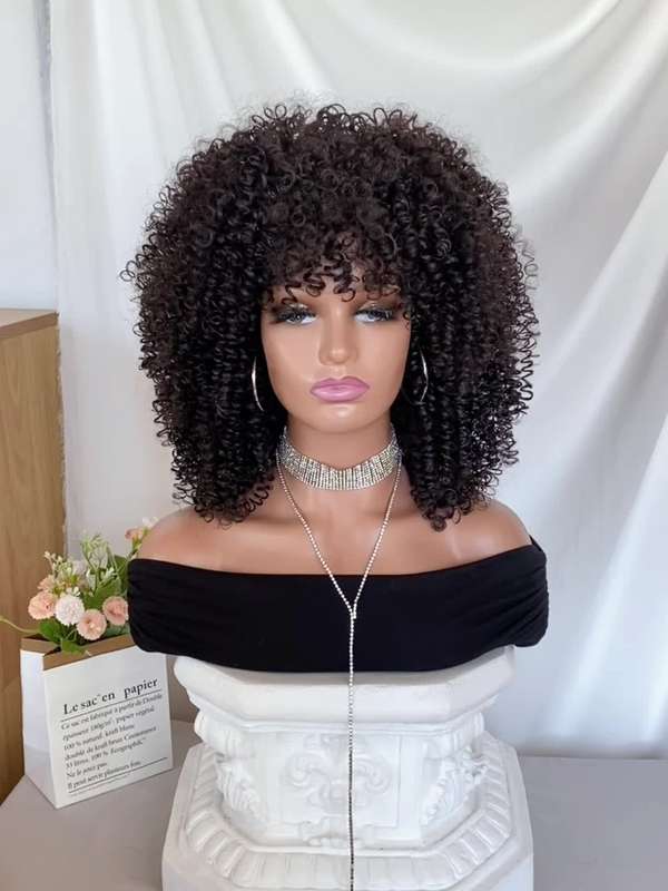 1Pc Black 40.64cm Fashion Design Wig