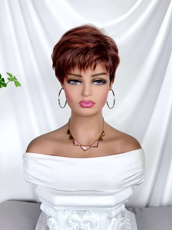 1Pc Mixed Brown 25.4cm Fashion Design Wig