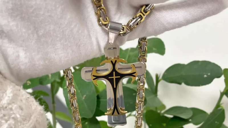 1 Piece Golden Jesus Theme Pendant