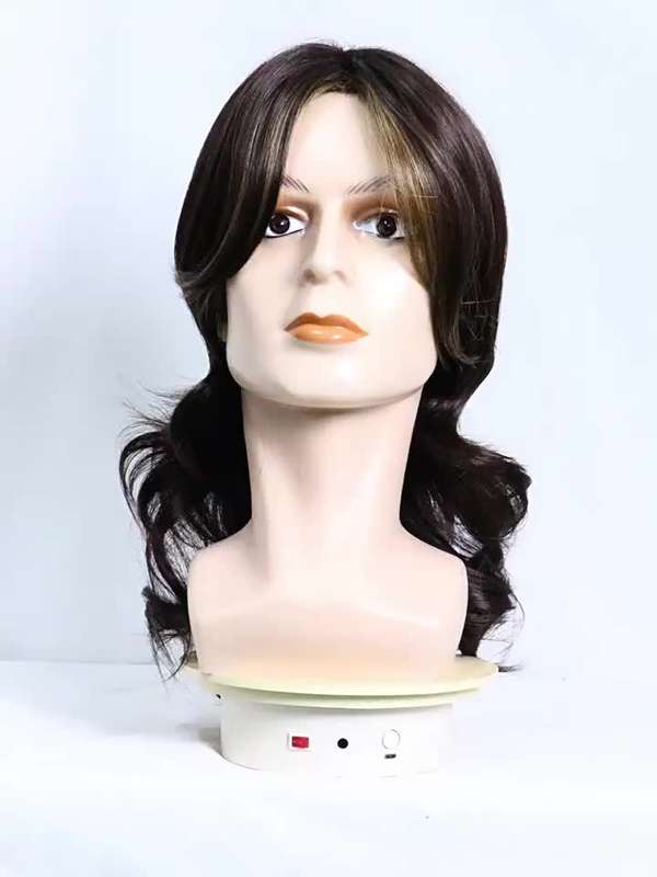 1Pc Dark Brown 55.88cm Fashion Design Wig