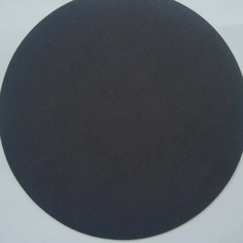 1pc Round Faux Leather Mouse Pad Sleek Black Smooth Surface for Precision Tracking