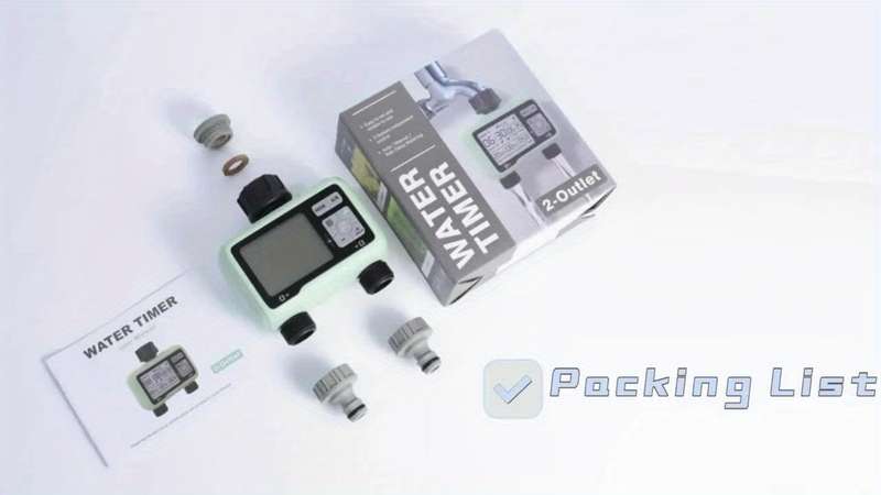1Pc Timing System 2 Outlet Water Timer Watering Up