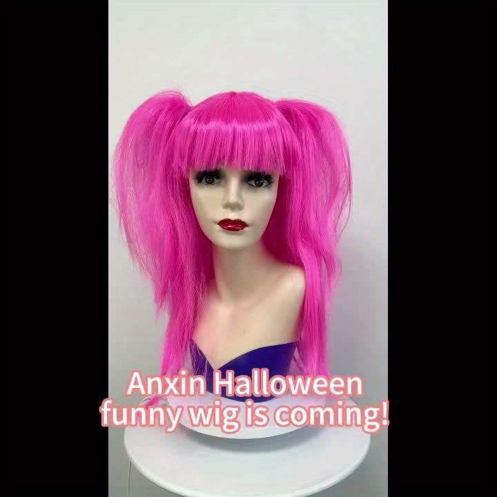 1Pc Rose Red 45.72cm Fashion Design Wig