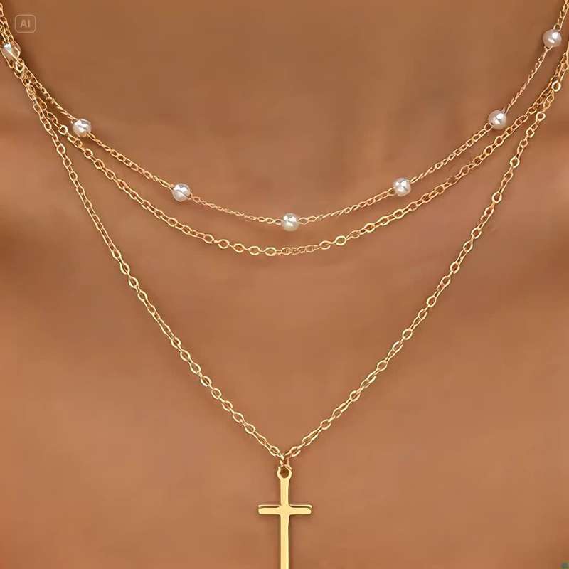 1 Piece Golden Yellow Jesus Theme Pendant