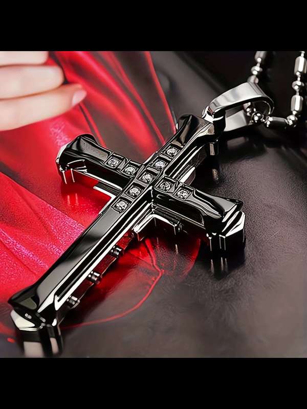 1 Piece Golden Add Silvery Jesus Theme Pendant