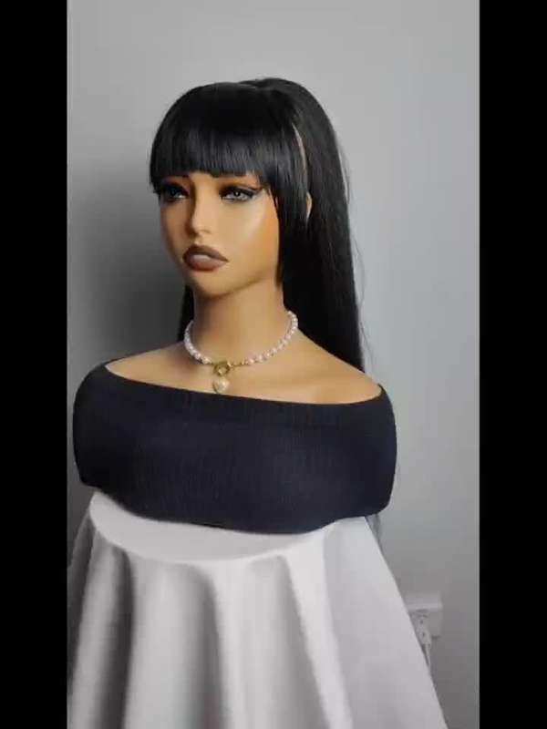 1Pc Black 60.96cm Fashion Design Wig