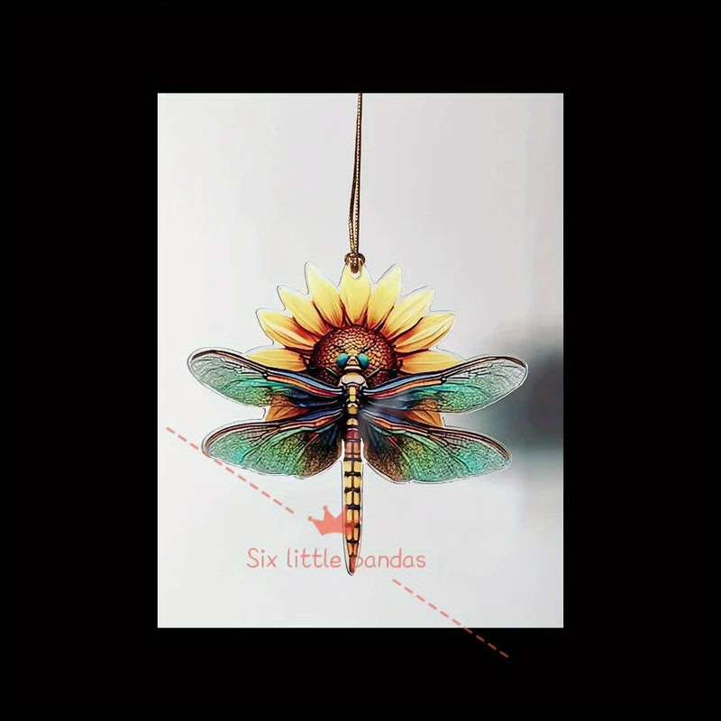 1pc 2D Flat    holiday dragonfly ornament acrylic pendant universal festival decorati