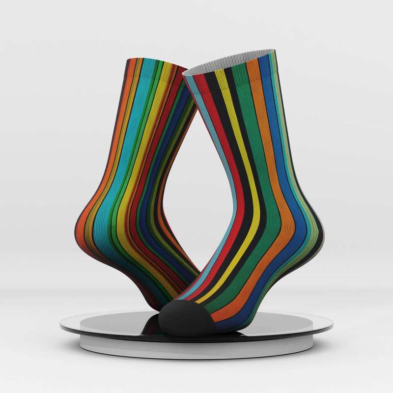 1 Pair Multicolor One Size Socks