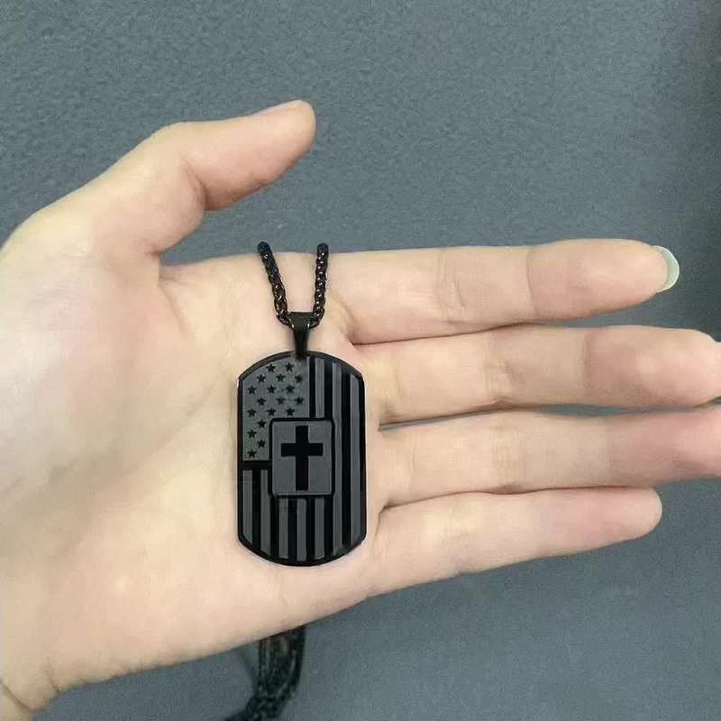 1 Piece Black Jesus Theme Pendant