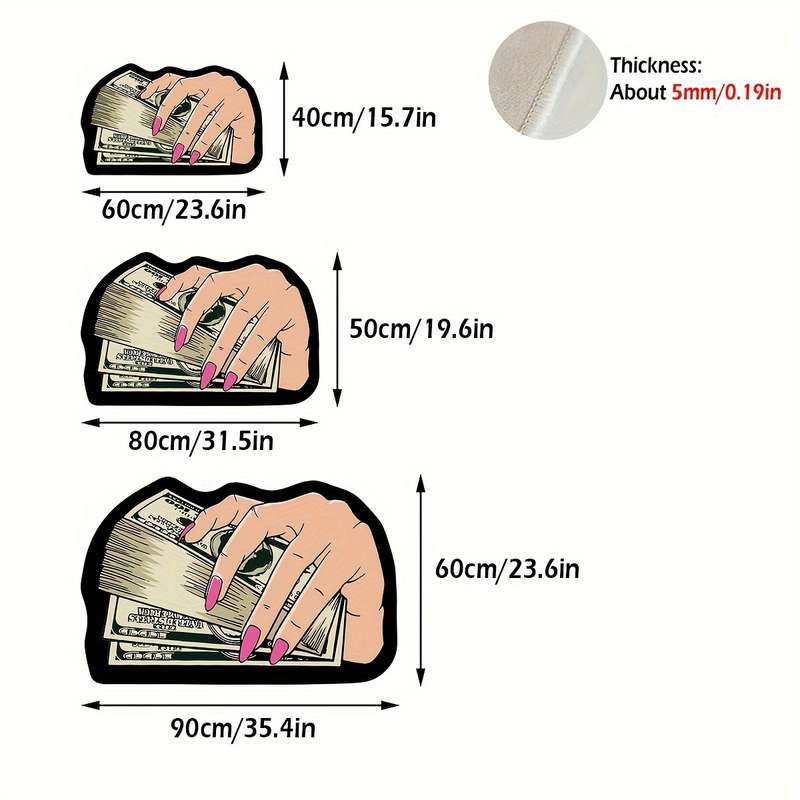 1Pc 15.75x23.62inch 40x60cm Floor Mat