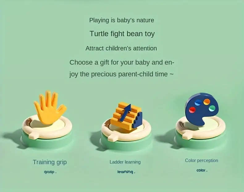 internet celebrity turtle bean eating toy parent child interactive multiplayer desktop game puzzle toy details 1
