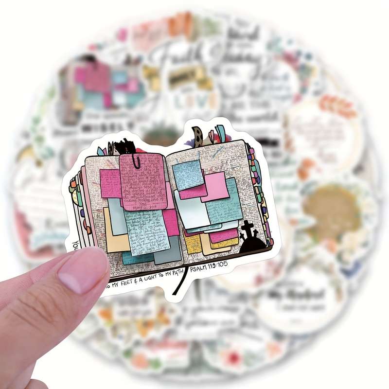 50pcs Jesus Bible Stickers Jesus Christian Themed Stickers