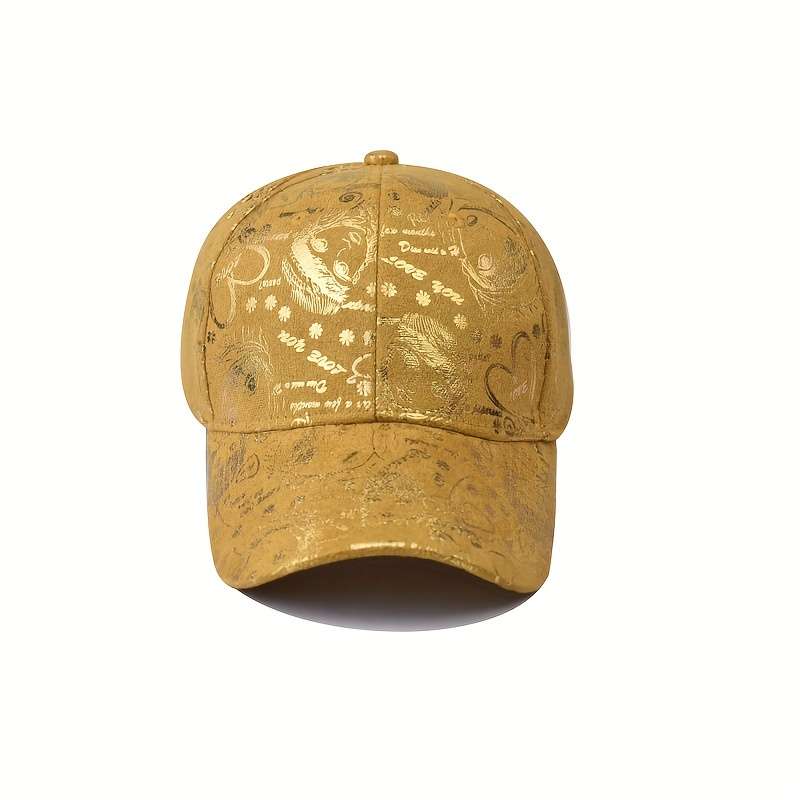 1pc New Graffiti Baseball Caps Golden Stamping Outdoor Hip-hop Joker Cap Street Cool Baseball Hats