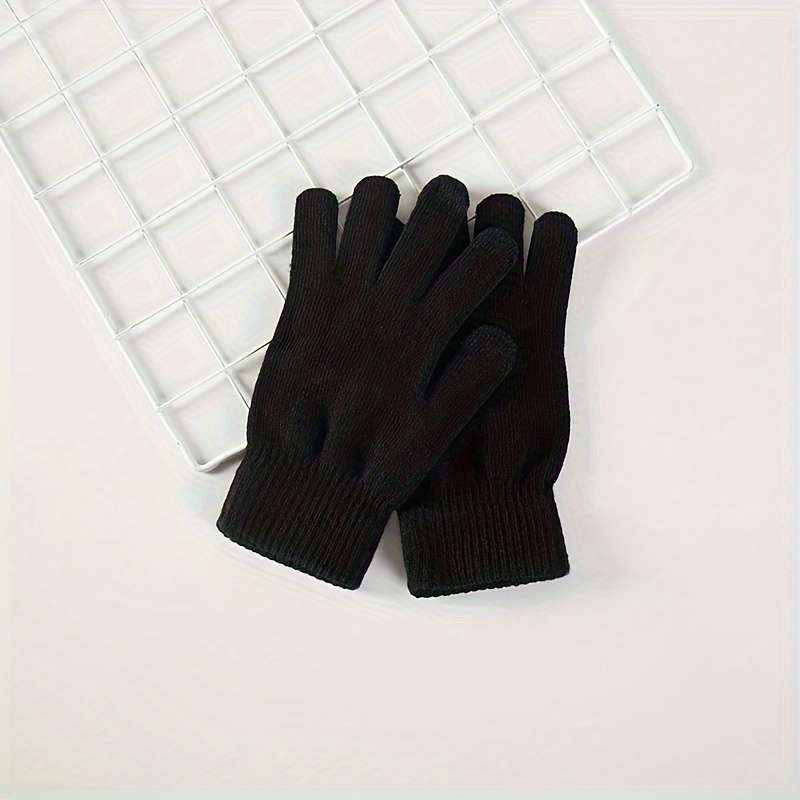 1 Pair Grey Warm Gloves