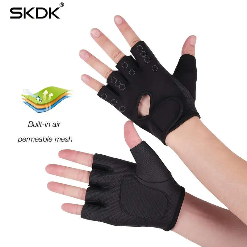 1 Pair Size S Breathable Silicone Non-Slip Sports Workout Gloves Perfect for Gym Training Weightlift