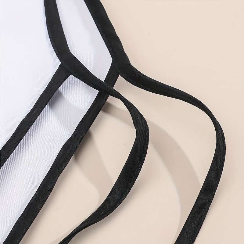 1pc Stylish Letter Print Chef Apron Durable Polyester Woven Design for Kitchen Dining Use Sho