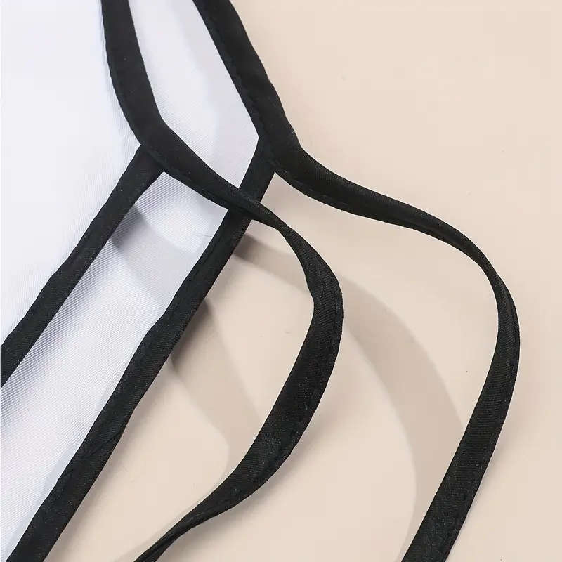 1pc Stylish Chef Print Polyester Apron Black with VERT DER FRECK Design Glossy Finish Perfect for Ki