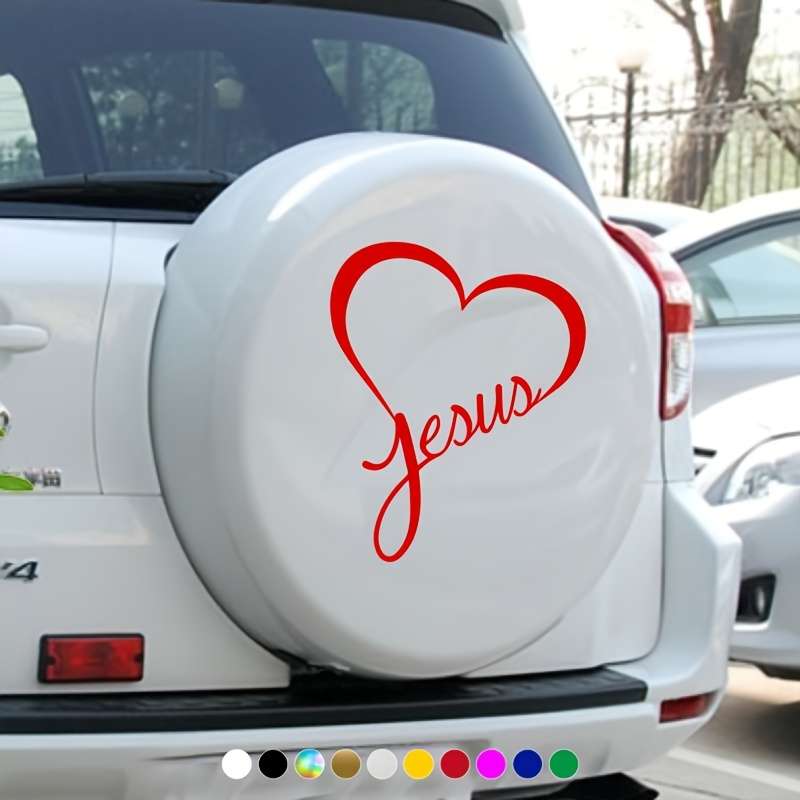 1pc Red Jesus Christian Themed Stickers