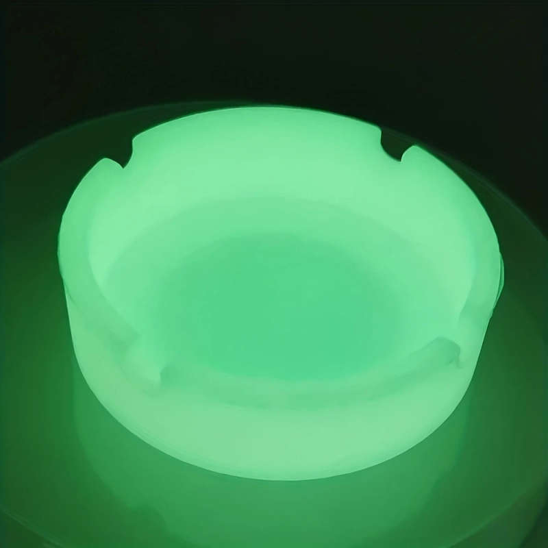 1pc Luminous Silicone Ashtray Resists Temperatures Premium Silicone Rubber Soft Portable Round Desig