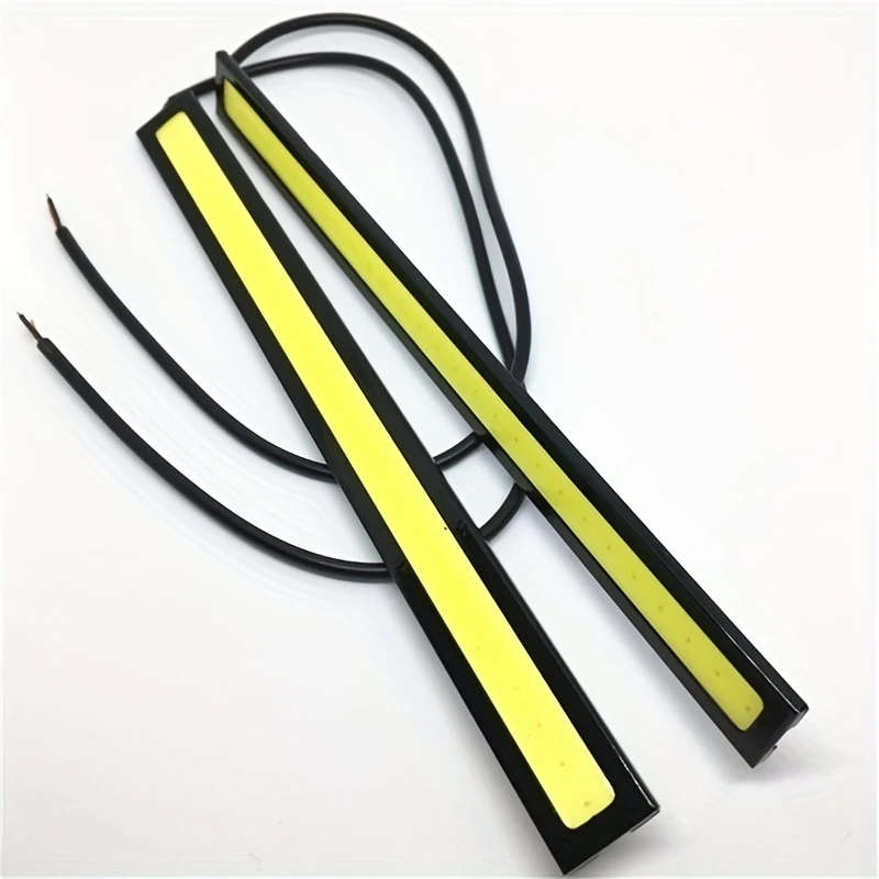 2Pcs 17cm Universal COB LED Strip Car Daytime Running Fog Lamp DRL Driving Strip Light Flexible Led