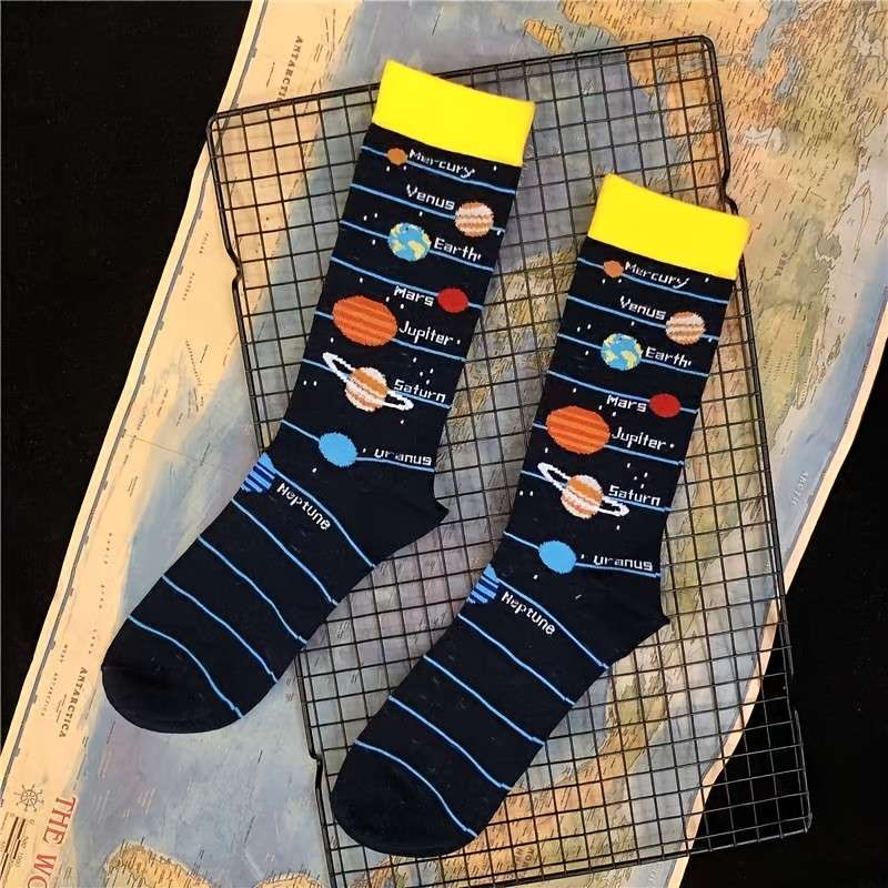 1 Pair Mixed Color One Size Socks