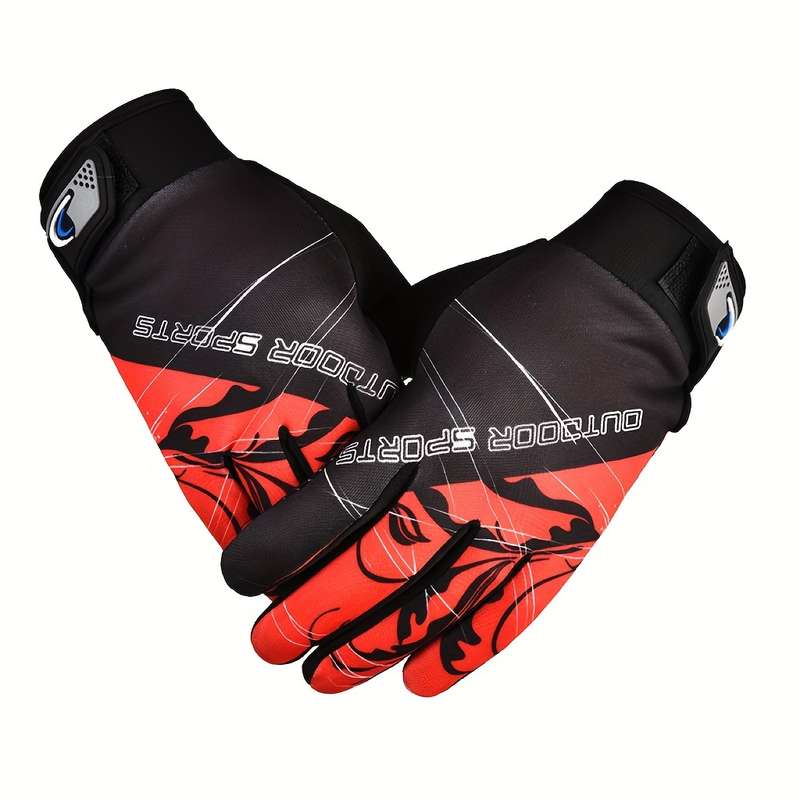 1 Pair Maple Leaf  Red One Size Outdoor Sports Gloves