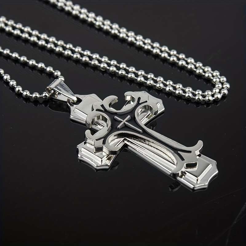 1 Piece Golden Add Steel Color Jesus Theme Pendant
