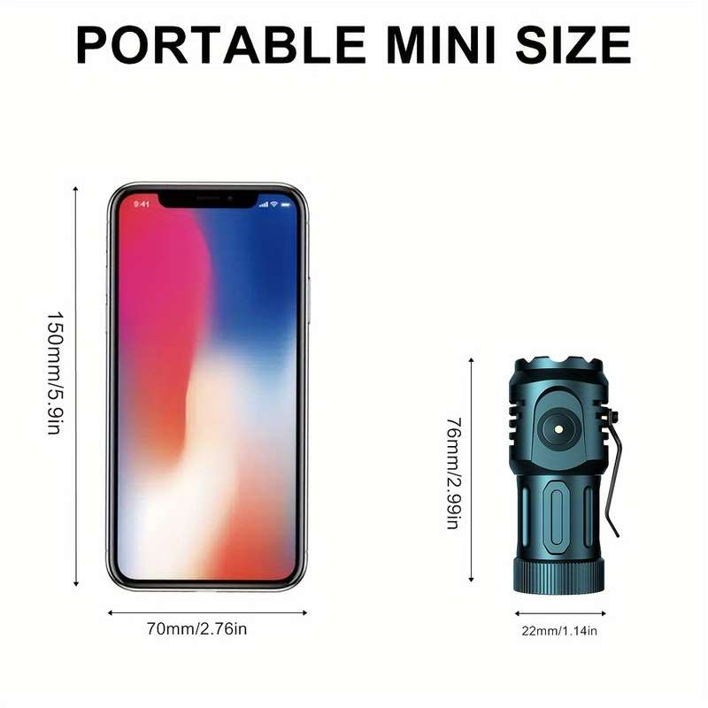 1PC Blue Flashlight