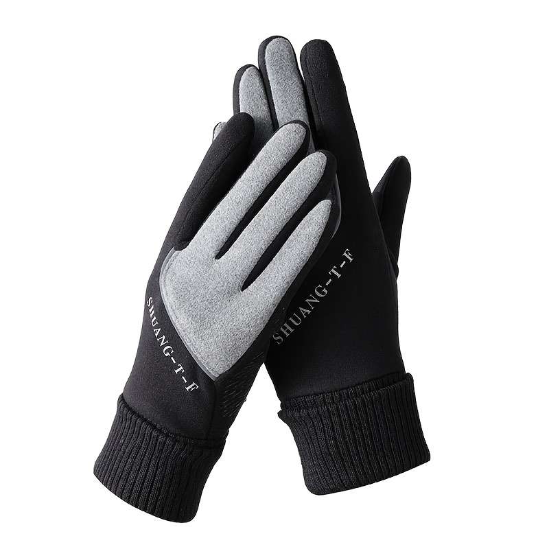 1 Pair Pink One Size Warm Gloves
