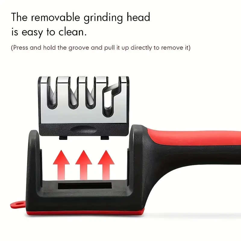 Knife Sharpener 4 Stages Professional Kitchen Knife Sharpening Stone Tungsten Diamond Ceramic