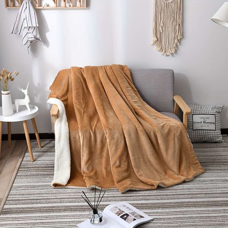 1ps Blanket Color Coffee Color size 200x230cm