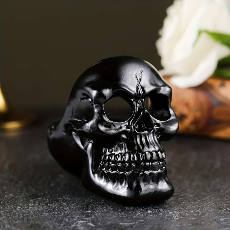1pc Spooky Skull Ashtray Resin Halloween Decor for Indoor Outdoor Use Perfect for Home Office