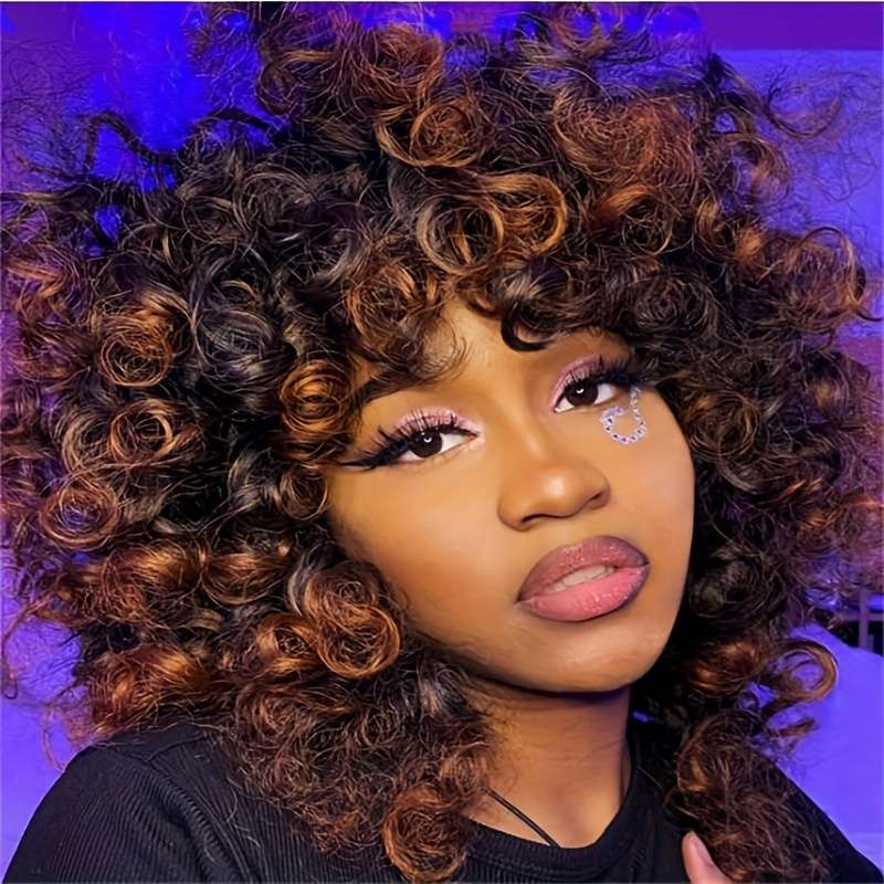1Pc Black 25.4cm Fashion Design Wig