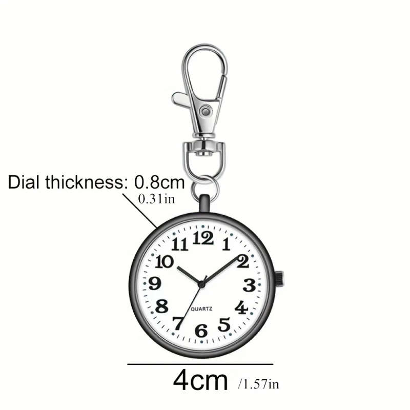 1pc Minimalist Keychain Pocket Watch Color Sent Randomly