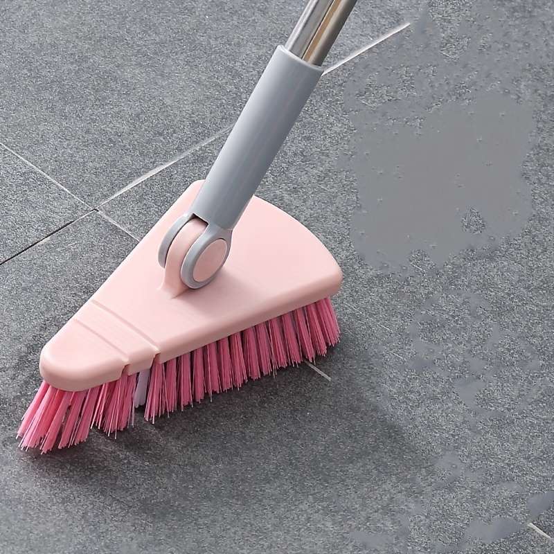 1pc Floor Scrub Brush Shower Scrubber Cleaning Bath Tub And Tile Scrubber Brush Long Handle Det