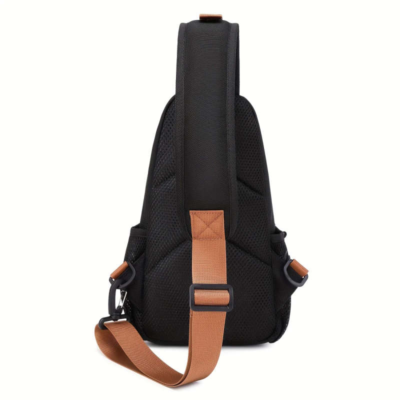 1pc Men'S Adjustable Crossbody Chest Bag Durable Sling Shoulder Bag with Multiple Compartments Ideal