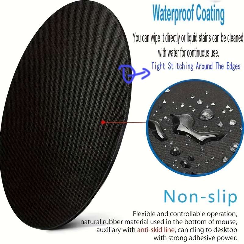 1pc Fun Duck Design Mouse Pad Non-Slip Stitched Edge Desk Mat for Office Home Perfe