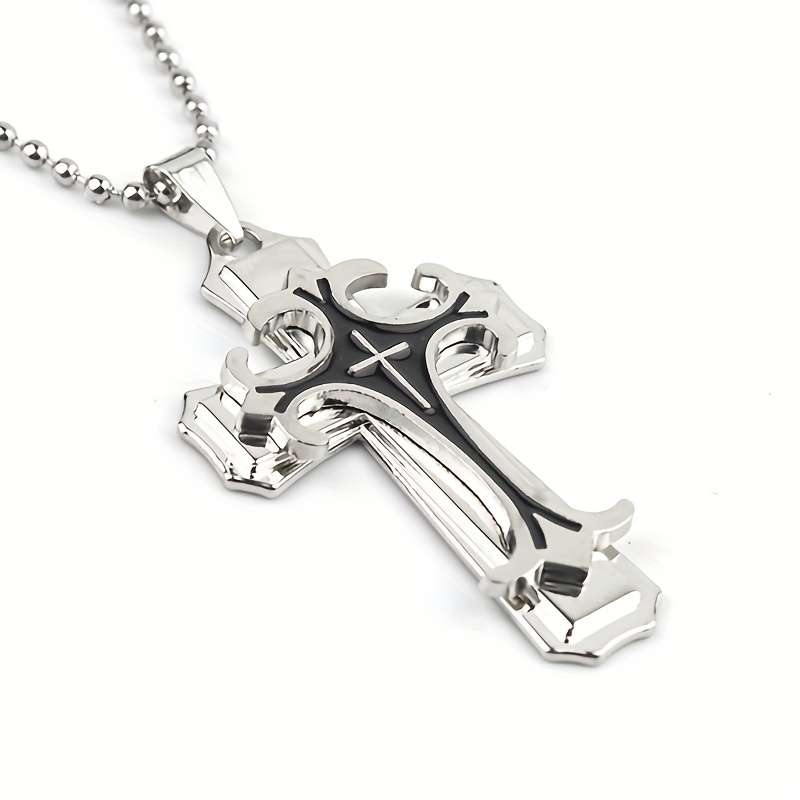1 Piece Golden Add Steel Color Jesus Theme Pendant