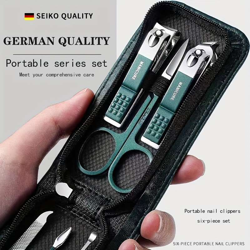 6pcs Nail Care Set Household Nail Clipper Set Portable Ear Pick Spoon Nail Clipper Set