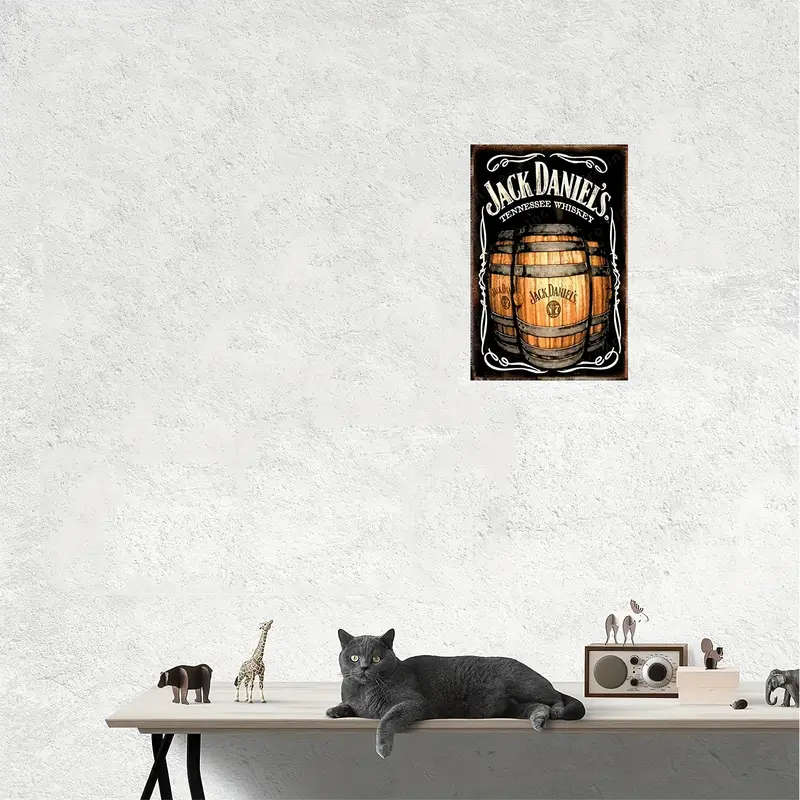 1pc Vintage Whiskey Barrels Metal Tin sign Vintage Alcohol Signs Poster Basement Bar Decor Vintage M