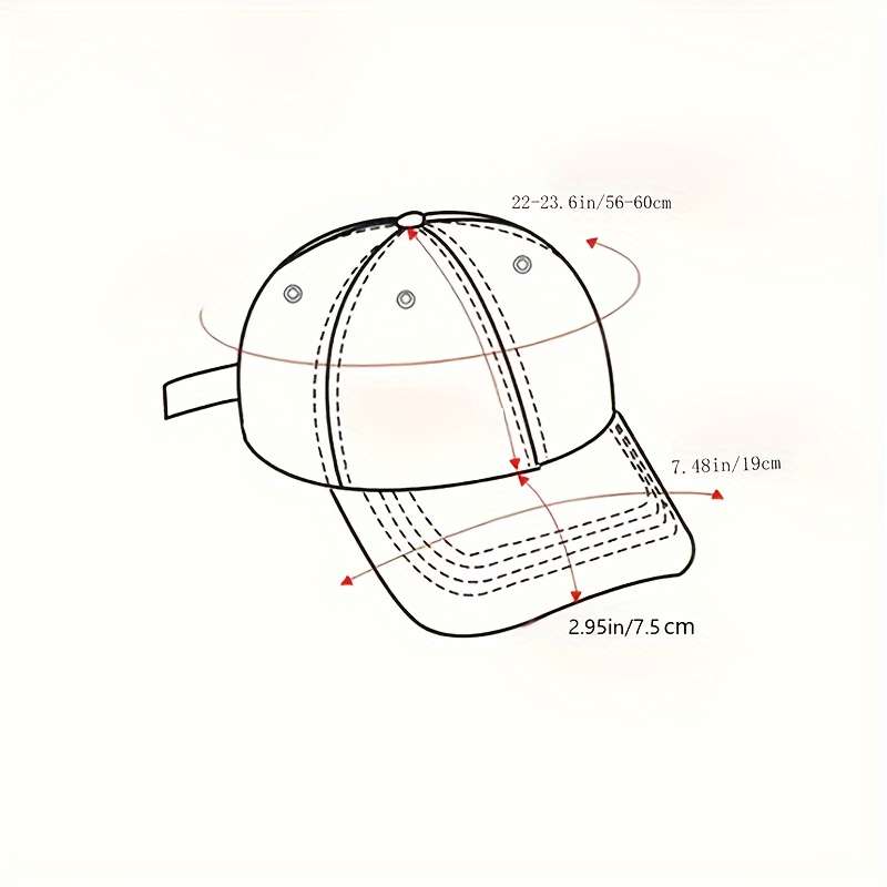 1pc New Stylish Baseball Cap Casual Breathable Dad Hat Stylish Adjustable Sunshade Sports Hats For