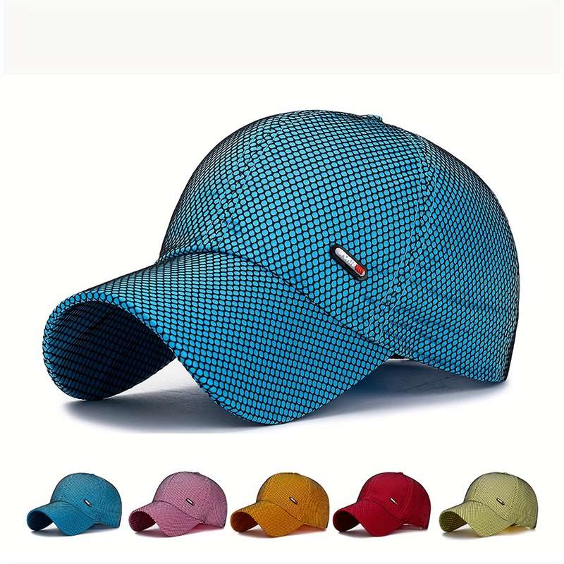 1pc Jelly Color Mesh Baseball Cap Trendy Adjustable Sunshade Dad Hat Casual Couple Sun Hats For Wom
