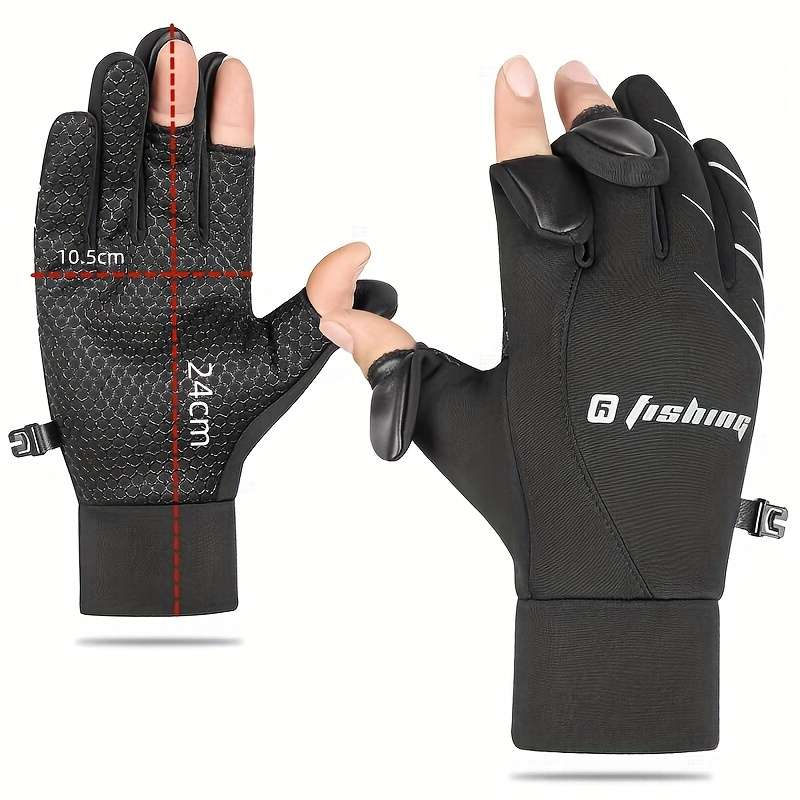 1 Pair Black One Size Outdoor Sports Gloves