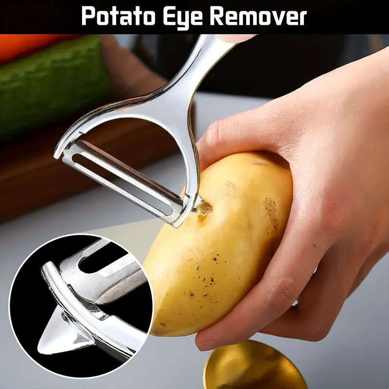 2Pack Stainless Steel Vegetable Fruit Peelers with Anti-Slip Handles and Sharp Blades Metal Straight