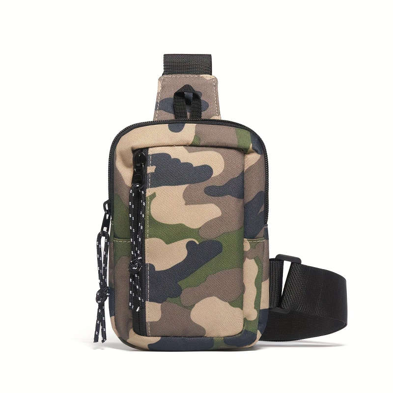1pc Men's Camouflage Small Crossbody Bag Lightweight Satchel Shoulder Bag For Traveling And Hiking P