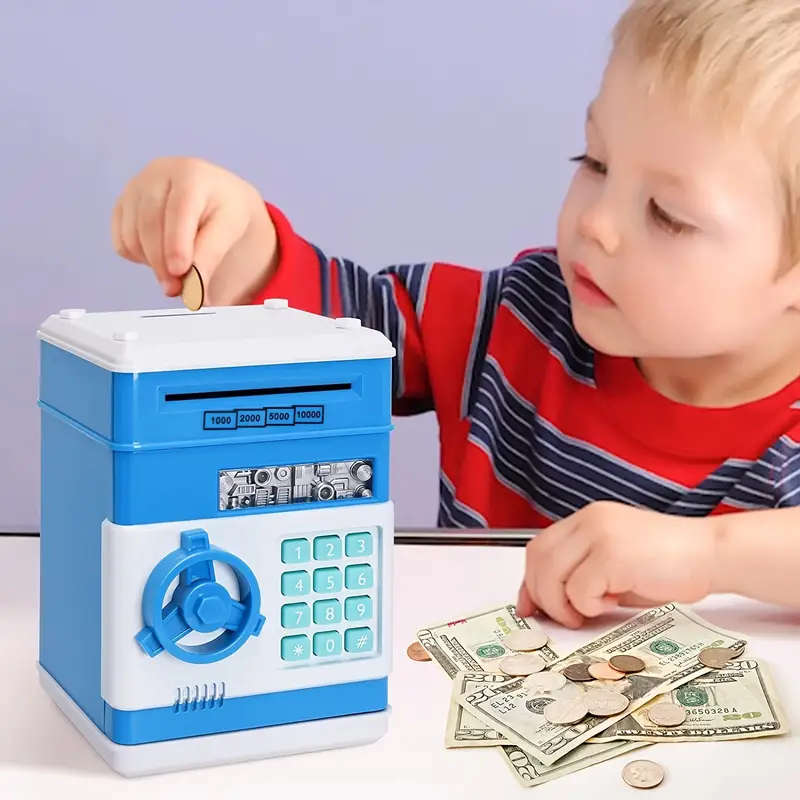 Electronic Coin Bank with Password Protection ABS Material ATM Savings Jar