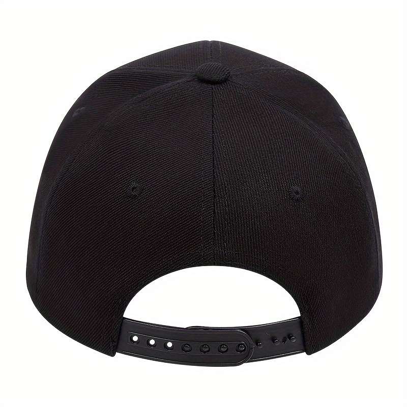 1pc Men's Cap With HAMBURGER Embroidery And A Flat Brim Men's Casual Adjustable Buckle Baseball Ca