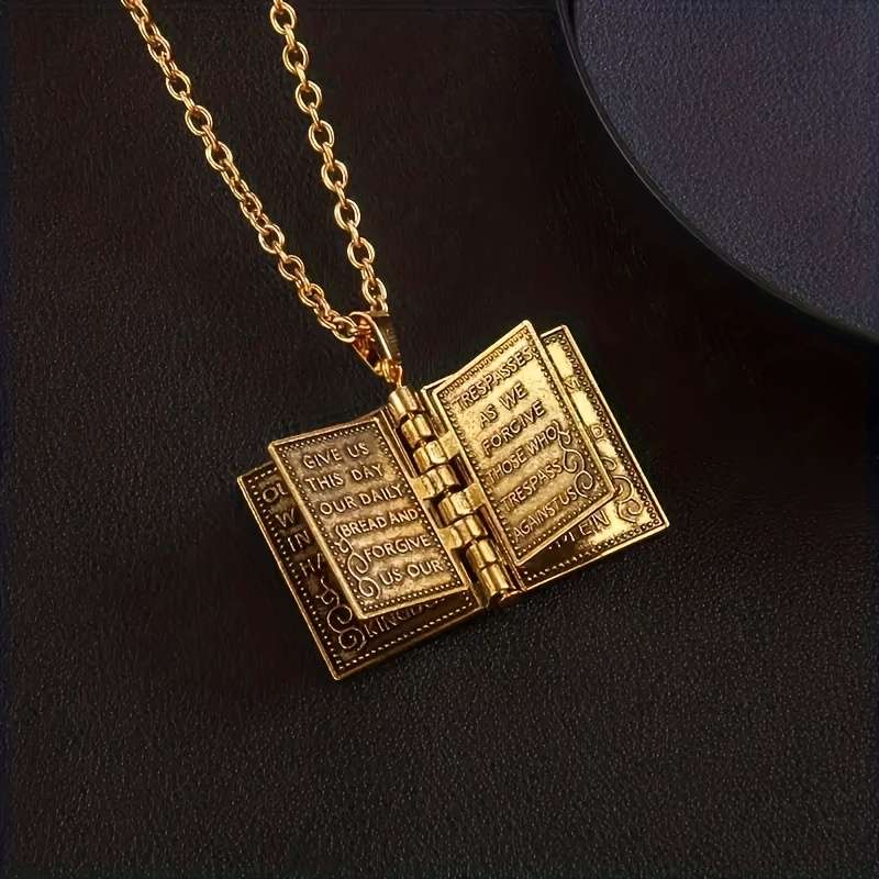 1 Piece Golden Jesus Theme Pendant